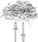 Wavanta 50pcs 4.8 x 12mm 304 Stainless Steel Pop Rivets, Open End Type Blind Rivets, Steel Grip Mandrel, for DIY/Automotive Repairs/Furniture