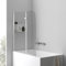 Jaxguom Duschwand für Badewanne, 100x140cm 2-Teilig Faltbar Duschabtrennung Badewanne,mit 6mm ESG Sicherheitsglas,Badewanne Duschwand Silber Transparent,Glas Badewannenwand mit Badewannenaufsatz
