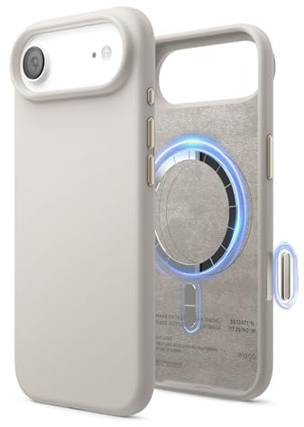 elago Magnetische Silikon hülle für iPhone Air – MagSafe-kompatibel, Premium-Liquid-Silikon, Stoßfest, Schlankes Schutzcase (Taupe)