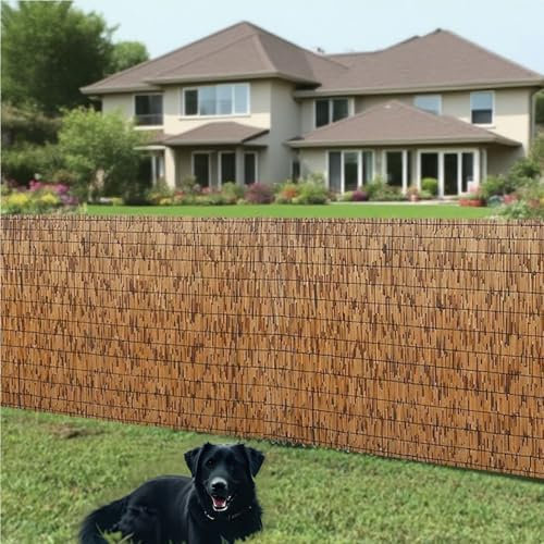 YJSGHRHL Rouleaux de Clôture en Roseau Cour Naturel, Canisse en Bambou Pare Vue 30 50 80 100 140 180cm Hauteur, Paravent Canisse Roseau Durable pour Exterieur Balcon Jardin, Facilité De Coupe