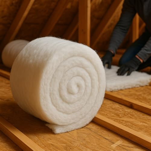 Green Loft 4m Thermal Insulation Roll – 370mm x 110mm – Non-Itch, Moisture & Mould Resistant Loft, Wall & Roof Insulation – Energy-Saving DIY Loft Roll for Year-Round Comfort