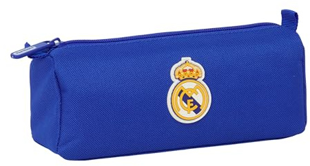 safta Real Madrid Federmäppchen mit Reißverschluss und Fach, für Kinder, ideal für Kinder im Schulalter, bequem und vielseitig, Qualität und Widerstandsfähigkeit, 21 x 7 x 8 cm