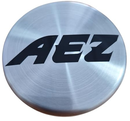 1x AEZ Nabendeckel 60 mm / 56 mm (AZA), Felgendeckel Nabenkappe Radnabenkappe N07, Silber Alu Gebürstet, Original Felgenkappe
