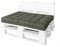 JMH Palettenkissen Palettenauflage Sitzkissen Rückenkissen Palettensofa Kissen Euro Paletten Polster MH-JC01 (120x80x15 cm Sitzkissen, Khaki)