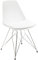 Kare Design Stuhl Wire, Weiß, Esszimmerstuhl, Schalenstuhl, Bürostuhl, Polsterstuhl, Stahlgestell in Silber, Esszimmer, Büro, Flur, 86x48x51 cm (H/B/T)