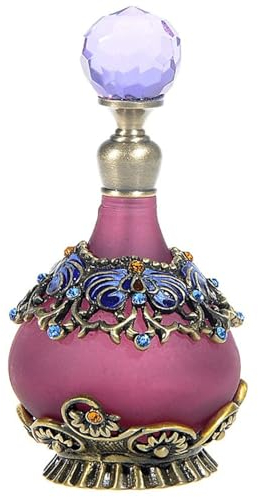 YU FENG 25ml Purple Vintage Refillable Crystal Decor Perfume Bottle (purple)