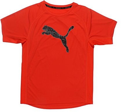 PUMA Kinder Gym Graphic Tee Shirt, Flame Scarlet, 152