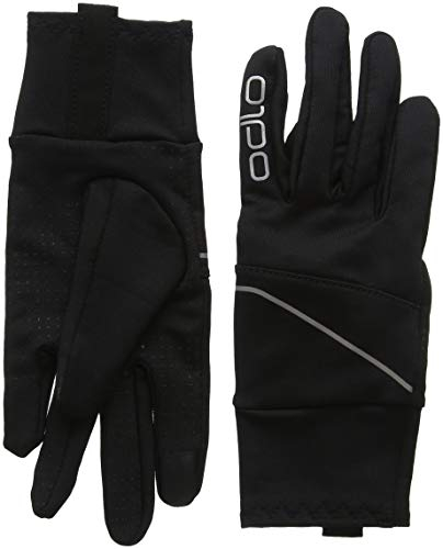 Odlo Unisex Intensity Safety Light Gloves Laufbekleidung Handschuhe Black - Schwarz S