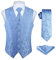 Enlision Anzugweste hellblau Herren Hochzeit Paisley Westen & Krawatte Einstecktuch Party Floral Jacquard Anzug Weste Set 5XL