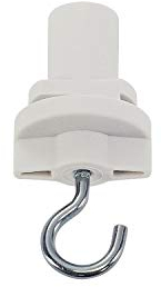 SLV 3P.-Adapter mit Haken für S-TRACK 3P.-Schiene, verkehrsweiß, Weiß