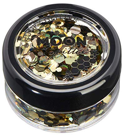 Mystic Chunky Glitter by Moon Glitter - Luxe - Cosmetic Festival Makeup Glitter for Face, Body, Nails, Hair, Lips - 3g
