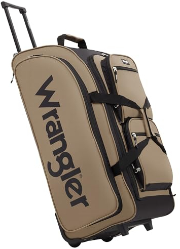 Wrangler Uni-Erwachsene 76,2 cm Große Reisetasche mit Rollen, Tannin