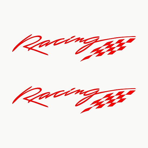 Autodomy Sport Tuning JDM OEM Rally Aufkleber Auto 2 Stück | Racing Sticker Motorrad Widerstandsfähig gegen Regen und Sonne | Racing Aufkleber (Rot)