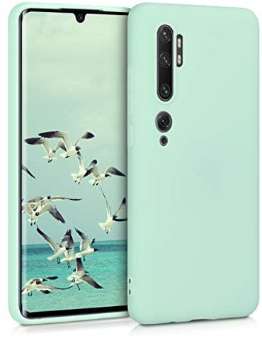 kwmobile Housse Compatible avec Xiaomi Mi Note 10 / Note 10 Pro Coque - Housse de téléphone en TPU avec Protection Appareil Photo - Menthe Mat