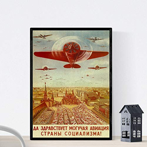 Nacnic Alte Reise Werbeplakat. Bunte Werbung aus dem letzten Jahrhundert für Reisebüros. Sowjetische Luftfahrt. A3 ohne Rahmen.