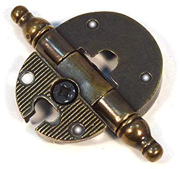 Scharnier mit Zierkopf Küchen, Kleiderschrank Tür-Scharnier Bronze Höhe: 35mm (2)