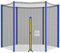 Mehomei Trampolin Ersatznetz Ø 244 cm 6 Stangen, Trampolin Sicherheitsnetz Ersatz Netz, Rundes Schutznetz - Blau