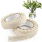 Spitzenband Selbstklebend Creme, Vintage Spitze Band Rolle Baumwolle Spitzenbordüre Spitzenborte Hochzeit Weihnachten Dekoband Geschenkband, Baumwollspitze Bänder zum Basteln für DIY Scrapbook Deko