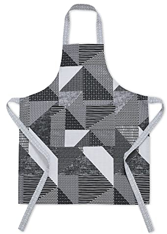 Catherine Lansfield Dining Larsson Geo Schürze für Erwachsene, 70 x 80 cm, Grau