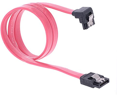 Cable SATA III SATA 3 Cable Datos Conexión HDD SSD Codo Conector Acodado 90º Rojo
