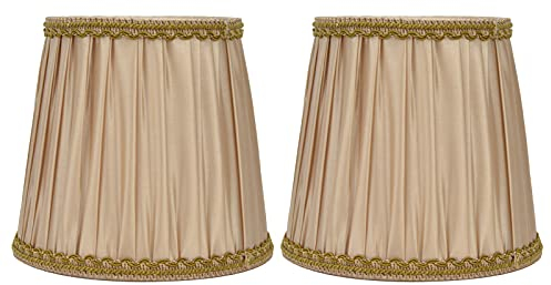 Serlium Lampenschirm, 2 STÜCKE Lampenschirm aus Stoff für Tischlampe, Wandlampe, Nachttischlampe und Stehlampe Tischlampen