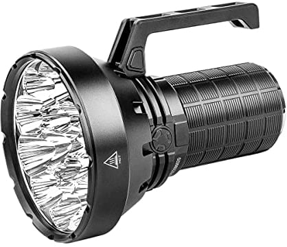 IMALENT SR16 Super Bright Spotlight Torch 55,000 Lumens, Long Beam Distance 1.5KM Rechargeable LED Flashlight, Tactical Handheld Torch with 16 Pcs CREE XHP50.3 HI LEDs Ideal for Hunting and Hiking