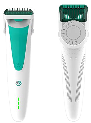 Ladies TanoShave With Dual Blade Razor Technology - Cordess - Extra Smooth, Bikini Trimmer, Under Arm, Legs with Built In Floating Head For Flawless Results (White) - Wet or Dry Female Shaver.