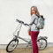 Ikuri Kleine Kombi Fahrradtasche/Rucksack 20-26’’ für Kinder Falträder Klappräder aus Plane – Modell Banana Leafs