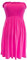 JM CLOTHING Vestido corto de tubo sin tirantes, vestido de verano, casual, mini salida de playa, para vacaciones, para el sol, a la moda, fucsia, L-XL