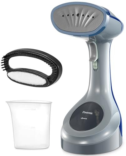 Reemix Steamer for Clothes, Handheld Folding Design, Clothes Wrinkle Remover, 20g/min Strong Penetrating Steam, 25 Seconds Fast Heating for Home, Office and Travel