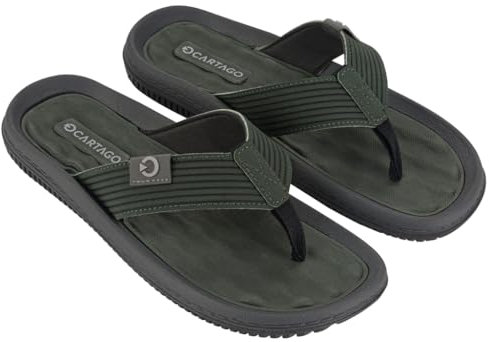 CARTAGO Herren Dunas Vi Ad Flipflop, grün, 41 EU