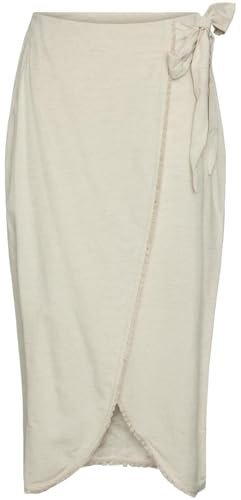 PIECES Pckalou Hw Wrap Jupe Portefeuille, Bouleau, M Femme