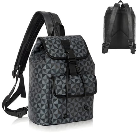 OSOCE Rucksack Damen Klein 2 in 1 Kleiner Rucksack Leder Schultertasche Diebstahlsicher Cityrucksack Wasserdicht Modern zur Schule Arbeit Reise