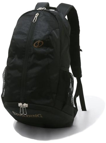 Spalding Kajer 42-004GD Basketball-Basketballtasche, Hellgold, schwarz/Gold, W35×H57×D32cm, Lässige Tasche