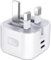 45W Charger Plug For Galaxy A15 4G/5G Dual Port USB C + USB C Charger Plug, Type C PD Adapter Travel GaN Fast Charger Power Adapter Foldable Phone Charger Plug Compatible With Samsung Galaxy A15 4G/5G