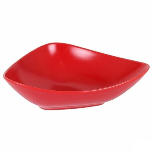 BigBuy Home Plato Hondo Rojo Cerámica 24 x 19 x 7 cm (6 Unidades)