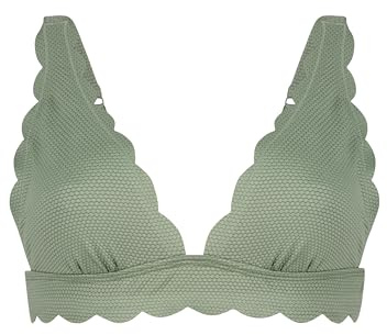 Hunkemöller Triangel-Bikini-Oberteil Scallop - Hedge Green - M