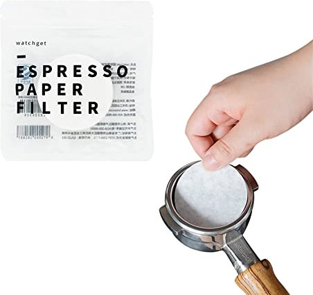 watchget Lot de 1 000 filtres à café en papier non blanchi de 51 mm pour paniers porte-filtre de 51 mm, compatibles avec les machines à expresso et accessoires de cafetière