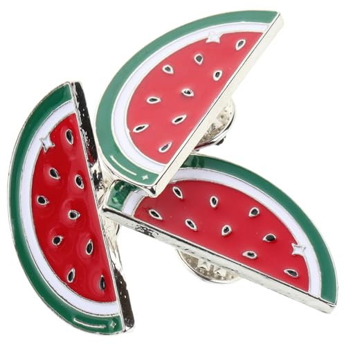3 pièces broche pastèque épingle en émail pastèque fruits nourriture épinglette foulards châle broche cardigan col pull clip cadeaux d'été accessoires