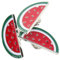 3 pièces broche pastèque épingle en émail pastèque fruits nourriture épinglette foulards châle broche cardigan col pull clip cadeaux d'été accessoires