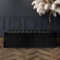 AZ Interiors Royal Furniture Naples Lined Upholstered Ottoman Storage Box, Naples Storage Shoe Bench, End of Bed Bench, Rectangle Coffee Table with Storage (Black Naples, 3ft (90x40x40) CM)