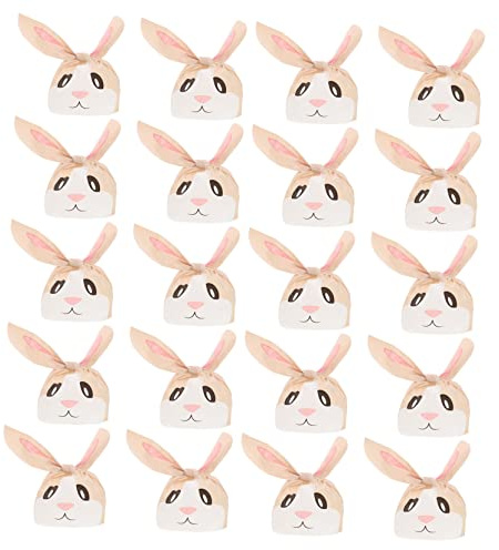 FRCOLOR Ohren Süßigkeiten Taschen 50pcs Kunststoff Tasche Cookie Taschen Selbstklebende