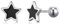 JSGEMSLEE Hypoallergenic 925 Sterling Silver Black Star Earrings With Screw Back Tiny Star Stud Earrings for Women Tragus Cartilage Earrings Jewelry Gifts