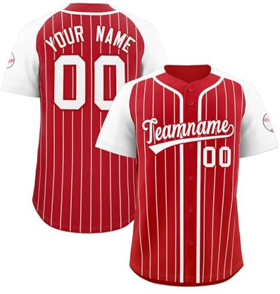 Personalisierte Druck Namennummern Baseballtrikot, Benutzerdefinierte Baseball-Trikots Individuelle Baseball Shirts Für Männer Frauen Jugendliche Button-Down Baseball Shirts Sportuniform