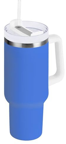 ODAWA Salvia Blue Water Tumbler con manico 40 oz Bottiglia a tenuta stagna per acqua