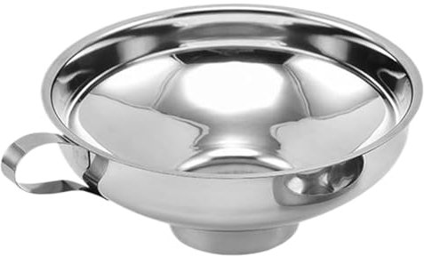 Stainless Steel Mason Jar Funnel for Canning, Metal Funnel with Handle for Kitchen Use, Filling Bottles, Jam, Oil, Powder, Grains, and Wet or Dry Ingredients, Practical Funnel for Home Canning