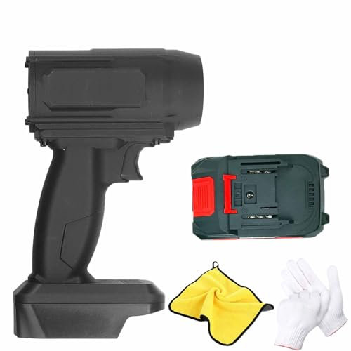 Turbo Jet Double-Blow V2.0, Turbo Jet Blower, High-Power Blower with LED, Cordless Super Power Air Compressed Duster, Portable Handheld Leaf for Outdoor, Home, BBQ (for milwaukee With battery)