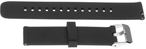 vhbw Ersatz L Armband kompatibel mit Motorola Moto 360 II 42mm Fitnessuhr, Smartwatch - 12,2cm + 8,5 cm Silikon schwarz