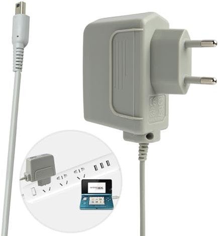 Supecesorio Caricatore per Nintend 3DS, Caricabatterie da Viaggio Compatibile con 3DSLL/3DS/NDSI/NDSILL/3DS, Alimentatore Adattatore Charger Power Adapter Portatile