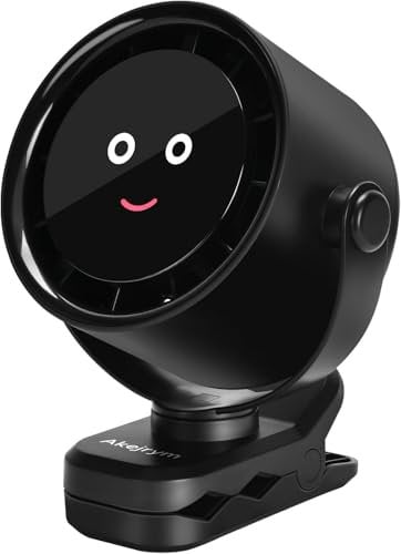 Santiway Rechargeable Clip on Fan, Desk Fan 360°Rotation On-The-Go Clip Portable Fans With Strong Clamp Grip Quiet Operating Desk Fans with LED Display for Bed Bedroom, Office, Gyms